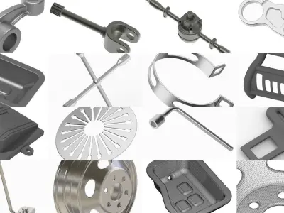 AUTOMOTIVE COMPONENTS PROTOTYPE MINIATURES PACK  3D Model Collection