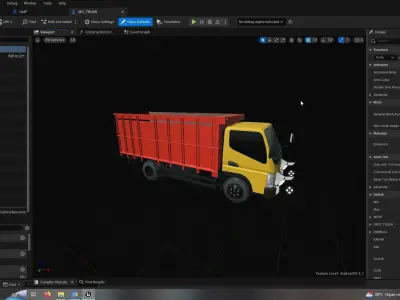 TRUCK FUSO LOW POLY ready for unreal engine Low-poly 3D model