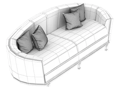 Verona Sofa 3d model Low-poly 3D model