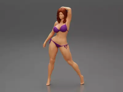 Young Woman Body In Summer Fashion Bikini 3D print model