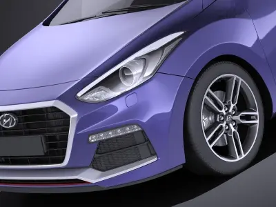 Hyundai i30 Turbo 3-door 2017 VRAY 3D model