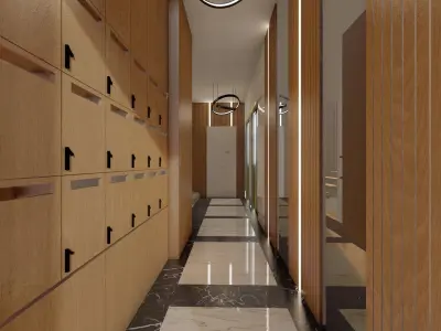 Apartment entrance interior 3D model