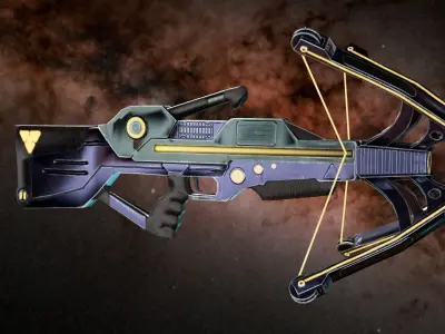 Sci-Fi Crossbow Low-poly 3D model