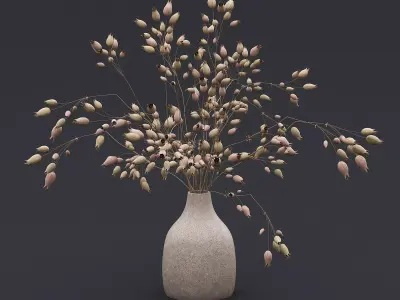 Dried Grass Flowers I 3D model