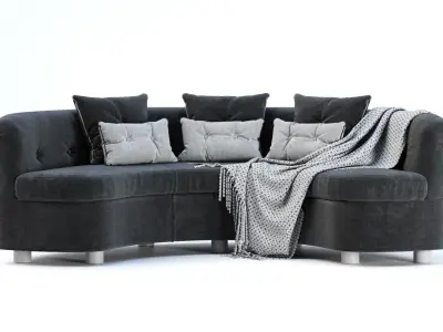 Luna restaurant loveseat LR60 3D model