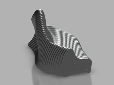 Bench for self-assembly 3D model