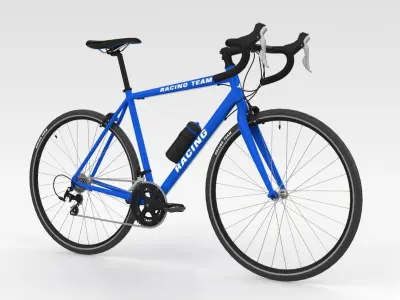 Racing Bicycle - Blue 3D model
