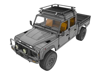 Land Rover defender 130 high capacity For TRX4  3D print model