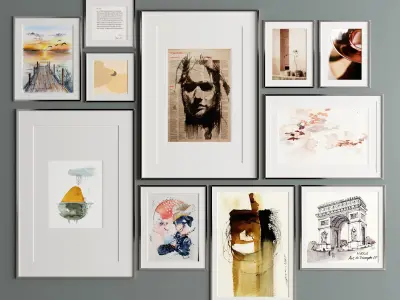 Art Frame 318 Low-poly 3D model