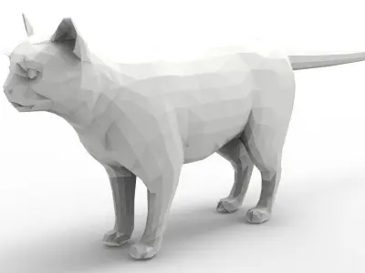 Lowpoly Animal - Cat Low-poly 3D model