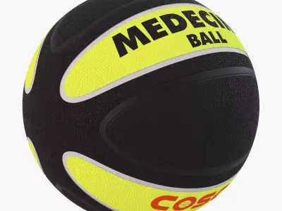 FOUR PANNEL MEDICINE BALL 3D model