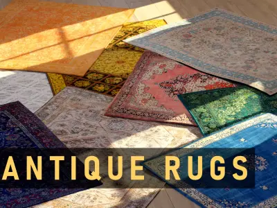 Antique Rug Collection Low-poly 3D model