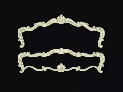 bed headboard and footboard 3D model
