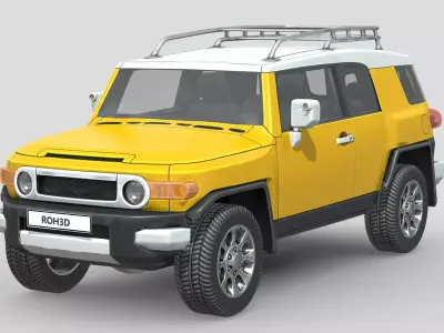 Toyota FJ Cruiser Low-poly 3D model