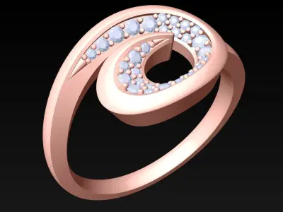 Diamond Ring - Womens Rings - N892445 3D print model