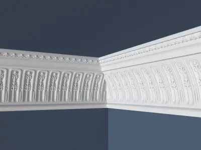 Decorative Crown Molding 3D model 2