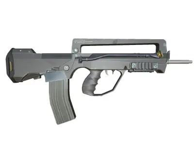 52-FAMAS G2-gun model 3d game ready model Low-poly 3D model Low-poly 3D model