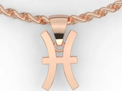 pendant twelve symbols of the zodiac Silver Gold  Print 3D print model