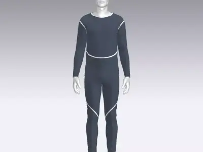 Sport Suit Low-poly 3D model