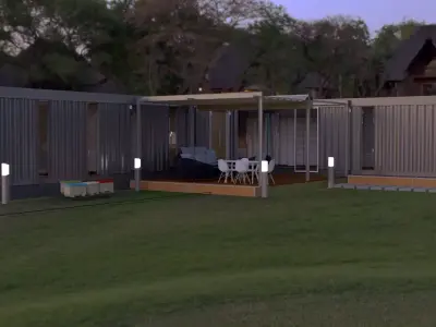 Modern Container House 3D model