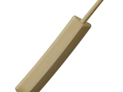 Wooden Cricket Bat Toy 3D model