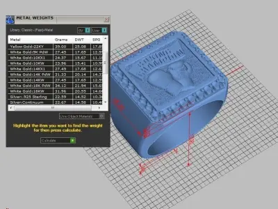 Gold ring boxing 3D print model
