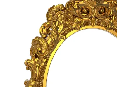 carved frame 3D model 10