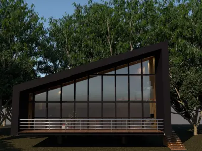 Tiny House Low-poly 3D model