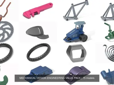 MECHANICAL DESIGN ENGINEERING VALUE PACK 3D Model Collection