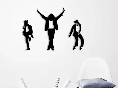MICHAEL JACKSON DANCING WALL ART 3D print model