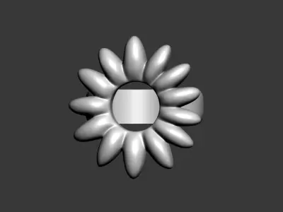 Flower Ring 3D print model