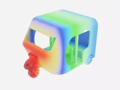 Auto Rickshaw CFD 3D Image 3D model