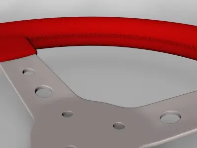 Realistic 3D model racing steering wheel for sport car 3D model