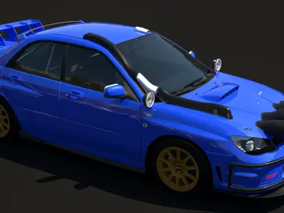 Subaru Impreza WRX STi Realistic 3D model