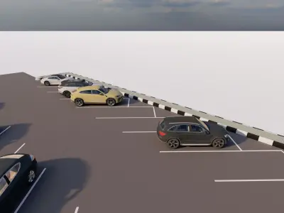 Parking-Parking Lot  3D model buy