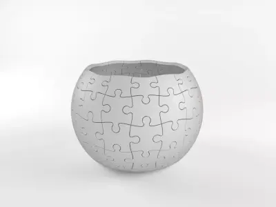 Puzzle flowerpot  3D print model