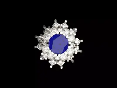 Snowflake ring  3D print model