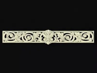 Central decor ornament for furniture 3D model 687