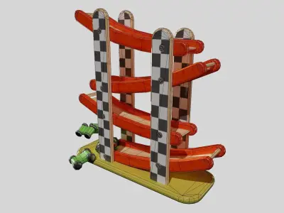 Children Toy Racetrack Low-poly 3D model