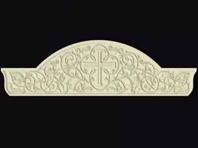 Central decor ornament for furniture 3D model 958