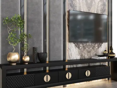 Tv Wall 05 3D model