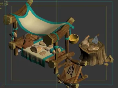 Game City - meat booth 3D model