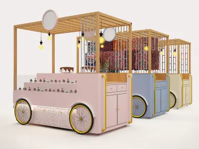 Cart Kiosk 3D model