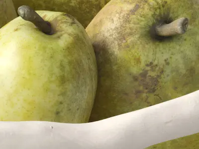 Nested bowl with pears 3D model