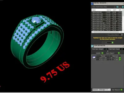 Luxury Men Rings Designs 4MR035 3D print model