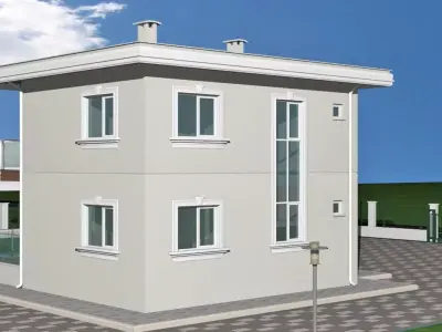 villa model Low-poly 3D model