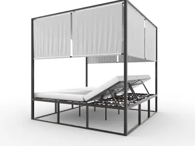 Poolside Cabana 02 3D model