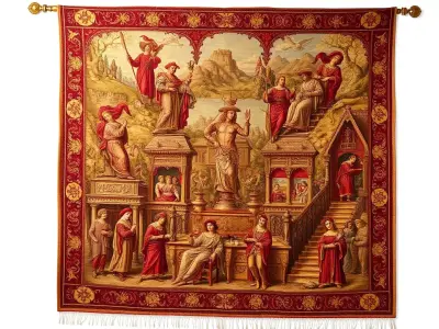 Renaissance Tapestry Artwork model pack Low-poly 3D model
