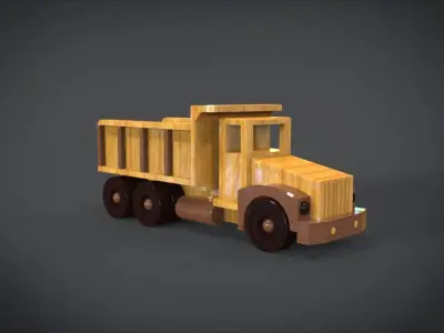 Construction Grade Toy Dump Truck 3D model