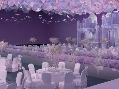 Wedding Banquet Hall 2 3D model